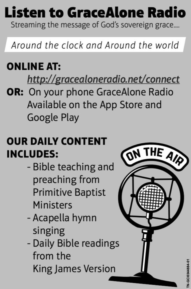 Listen to GraceAlone Radio online at gracealoneradio.net/connect or on the GraceAlone Radio app